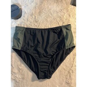Athleta Women's High Waisted Bikini Bottoms Black Size Standard L